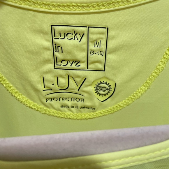 LUCKY IN LOVE LUV 50+ PROTECTION CHILL OUT TANK - NEON YELLOW - Picture 5 of 6